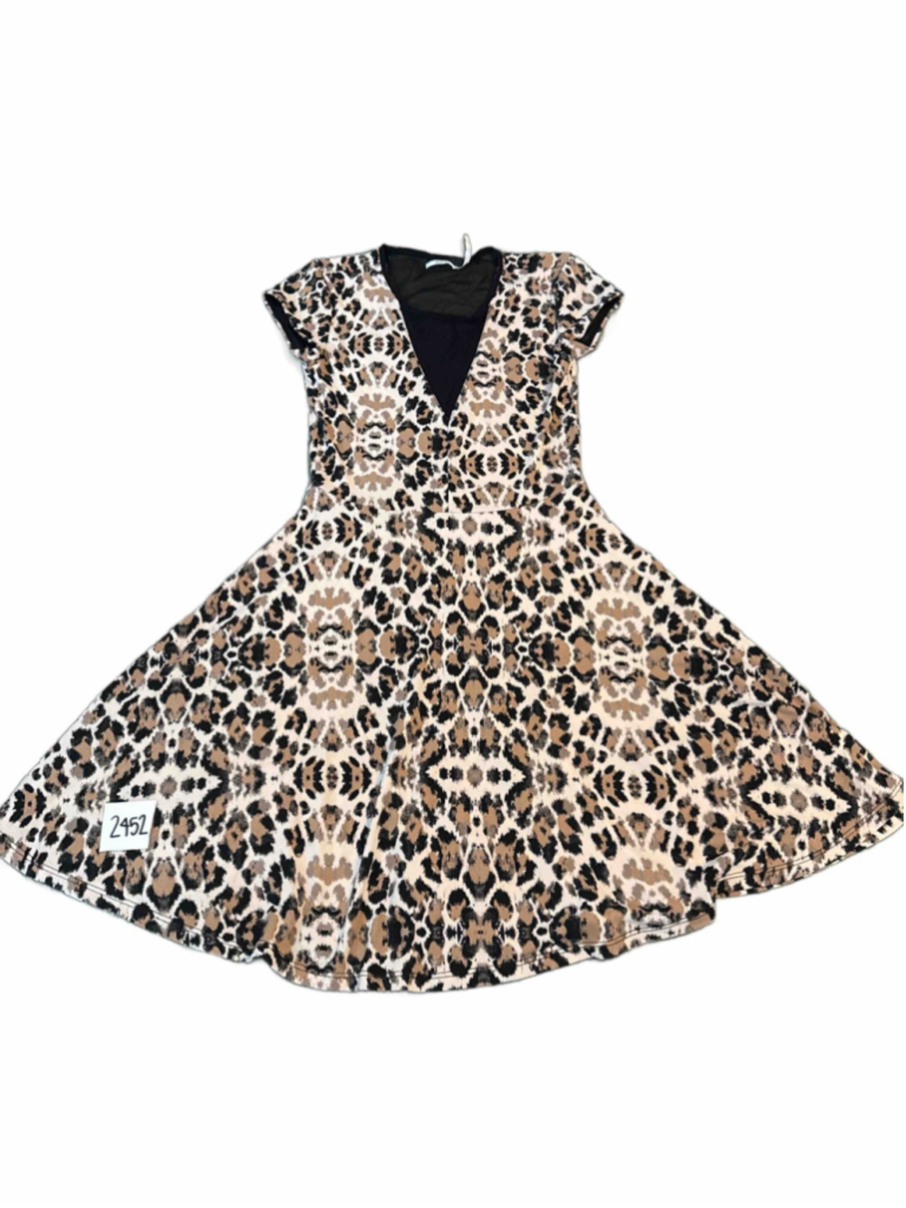 Women's Kimchi Blue Leopard Print Mini Dress, XS, Beige and Black